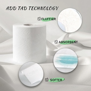 Henrich Eco pulpe de canne à sucre rouleau de papier toilette non blanchi 3 plis fort absorbant papier hygiénique Scottsly usage domestique - Product Image 4