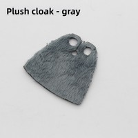 Accessoires portables MOC sur le thème des blocs de construction, petites pièces, cape en peluche, manteau en fausse fourrure pour figurines