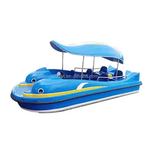 Boat Dolphin design kids favorite water sports equipment for river and water park 4 Pedal boat bike for sale