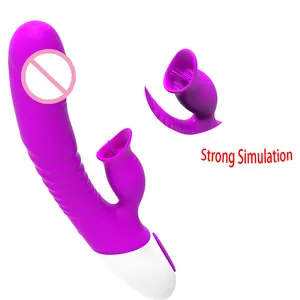 Waterdichte Verwarming Tong Likken Vaginale Stimulatie Clitoris Vibrator Tong Likken Vibrator Konijn