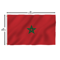Drapeau du Maroc en polyester 100 %, impression numérique de qualité standard, Flagnshow
