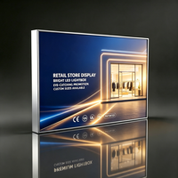 Boîte lumineuse en tissu tendu SEG avec cadre en aluminium rectangulaire personnalisé en usine, impression UV, film souple rétroéclairé, panneau publicitaire intérieur