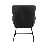 Fauteuil d'appoint individuel pour salon, revêtement en tissu, assise en mousse, fauteuil d'appoint blanc avec pieds en bois