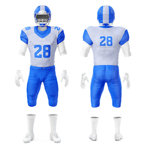 Camiseta de fútbol americano juvenil de alta calidad, uniforme de equipo de sublimación de diseño personalizado, ropa deportiva duradera, conjunto de bandera con patrón de número - Product Image 5