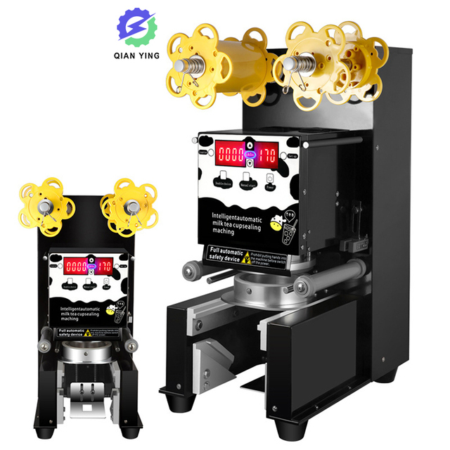 Portable Bubble Tea Plastic Paper Commercial Milk Tea Boba Sealer Plastic  Cup Sealer Machine