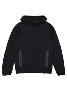 최신 품질 기술 남자의 NOCTA 체육관 착용 피트니스 훈련 세트 인쇄 패턴 기술 양털 두 조각 지퍼 후드 후드 - Product Image 6