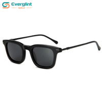 Lunettes de soleil carrées rétro polarisées de luxe haut de gamme, personnalisées, fabriquées à la main en acétate et métal