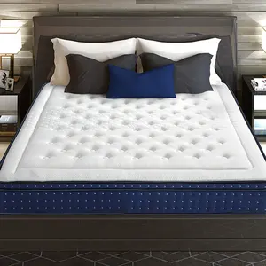 Matelas hybride de 12 pouces en Fiber ignifuge de haute qualité Offre Spéciale