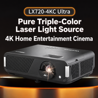 Projecteur Ultra LX720-4KC 4K pour Home Cinéma HDR10, Zoom Optique 1.3X, Laser Tricolore, 2500 Lumens ANSI pour Gaming et Usage Domestique
