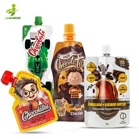 Pochette debout en plastique imprimée personnalisée de 100ml 250ml 500ml 800ml pour l'eau liquide Doypack bec verseur pour l'emballage de boisson à la sauce au jus