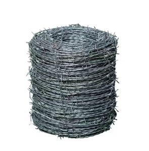 Grosir 10 Gauge 12 Gauge 20 Gauge <span class=keywords><strong>Single</strong></span> <span class=keywords><strong>Strand</strong></span> elektrik Hot Dip galvanis 50kg kawat berduri Harga untuk Nigeria Aljazair - Product Image 2