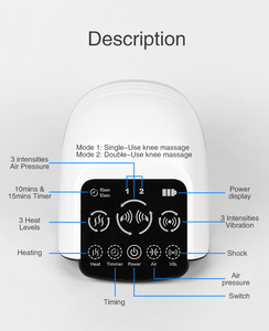 Massaggiatore Elettrico Multifunzione Healthpal per Ginocchia con Vibrazione, Sacche d'Aria e Calore per Alleviare il Dolore da Artrite - Product Image 3