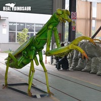 Mantodea artificial de animatronic, modelo de animal de tamaño real