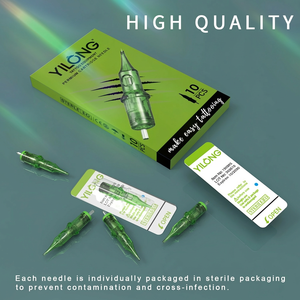 <span class=keywords><strong>Agujas</strong></span> de Tatuaje Desechables en Oferta, 100% Esterilizadas con Gas EO, Cartuchos de Tatuaje Verdes de 0.35mm/0.30mm para Maquillaje Permanente y Arte Corporal - Product Image 3