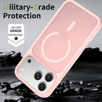 Coque de téléphone magnétique mate dépolie en gros, anti-traces de doigts, antichoc, toucher doux, hybride TPU PC pour iPhone 17 18 Pro Max