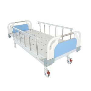Lit d'hôpital médical manuel Careland à 3 manivelles, trois fonctions, pour soins intensifs, avec matelas, poteau porte-perfusion et table repas - Offre Spéciale - Product Image 2