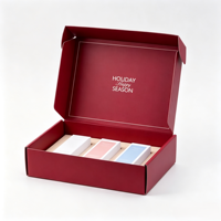 Boîte d'emballage en carton ondulé personnalisée avec logo, en kraft, découpée, pliable, pour cadeaux et expédition, avec poignée, faible MOQ