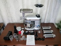 Robot pâtissier multifonction 6L 1900W en acier inoxydable, pétrin à pâte, hachoir à viande, mélangeur électrique pour la pâtisserie