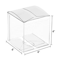 Vente en gros de boîtes d'emballage personnalisées en plastique PVC boîte cadeau Noël pliable bon marché 25/50/100 paquets boîtes cadeaux transparentes pour fête de mariage