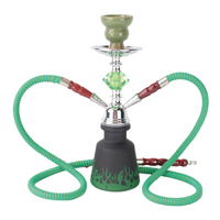 Bestseller : Ensemble de chicha arabe avec composants en fer, petite chicha à double tube, corps métallique, fumée intense