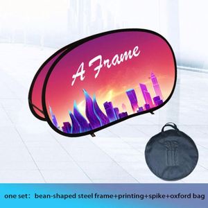 Portable Collapsible Custom Pop up a Frame <b>Banners</b> With Logo for Horizontal Oval Advertising - Product Image 5