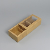 Boîte d'emballage en papier kraft blanc en gros avec revêtement UV et lamination mate, tiroir à 2/4 compartiments pour gâteaux, biscuits et sushis