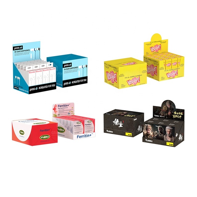 Custom PDQ Corrugated Cardboard Display Box Eco-Friendly Recyclable Sushi Packaging Convertible Tear-Away Retail Display Rack