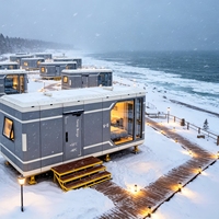Maison Capsule Modulaire OEM d'Usine : Fonctionnalités et Aménagement Personnalisés pour Projet d'Extension de Resort de Luxe – Vente en Gros
