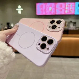 เคสซิลิโคนเหลว CHAOYIDIAN สำหรับ iPhone 16 14 13 <span class=keywords><strong>11</strong></span> 12 15 16 17ProMax รองรับการชาร์จไร้สายแบบแม่เหล็ก ป้องกันเลนส์กระจก - Product Image 4