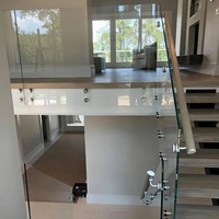 Système de balustrade sans cadre EKOO, design moderne, pour balcon, véranda, escalier, garde-corps en verre avec supports en acier inoxydable