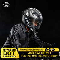 Casque de moto modulaire RNG avec certification 3C/DOT/FMVSS 218 Tailles L/XL/XXL