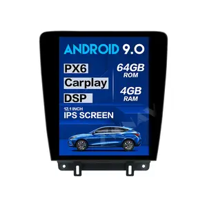 Tesla style Car Multimedia Player Per Ford Mustang 2010 2011 2012 2013 2014 Android 9.0 dello schermo di Auto radio audio stereo unità di testa