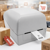 Imprimante d'étiquettes industrielle automatique à transfert thermique 203/300 DPI 108 mm pour codes-barres et codes QR, idéale pour les étiquettes de vêtements, de lavage et de bijoux