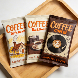 Caffè Istantaneo in Polvere <span class=keywords><strong>Bustine</strong></span> in Alluminio Termosaldabili con Apertura Superiore Sacchetti Mylar <span class=keywords><strong>per</strong></span> Caffè Istantaneo Confezioni Piccole - Product Image 1