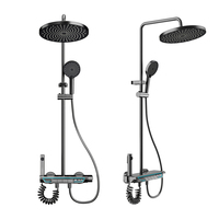 Nuevo Diseño de Grifo de Ducha Digital con Pantalla y Teclas de Piano de Aluminio, 4 Funciones, Agua Fría y Caliente, Modelo 4170 para Baños Modernos