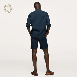 Camicie da <span class=keywords><strong>Uomo</strong></span> in <span class=keywords><strong>Lino</strong></span> Organico Sostenibile a Maniche Lunghe, Eco-Friendly, Casual, con Bottoni - Product Image 3