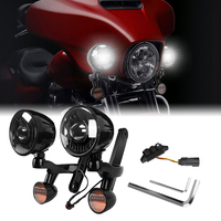 Vente en gros d'usine : Phares antibrouillard LED de 4,5 pouces avec clignotants intégrés pour modèles Harley Street Glide et Electra Glide 2014-2023