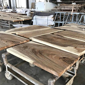 Tavolo di Lusso in Legno di <span class=keywords><strong>Noce</strong></span> Sudamericano con Design Speciale e Lastra Grezza - Product Image 4