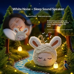 PT-40 En gros, Mini haut-parleur sans fil portable en peluche lapin, avec fonction bruit blanc et fonction anti-stress, à faible niveau sonore, pour la maison - Product Image 3