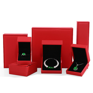 2025 Logo personnalisé Rectangle brossé PU cuir collier boîte à bijoux présentoir ensemble vente chaude boîte-cadeau - Product Image 5