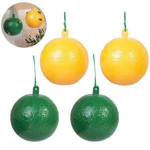 Pièges à mouches à fruits collants en plastique avec adhésif, boules collantes pour <span class=keywords><strong>moucherons</strong></span> et insectes volants, pour attraper <span class=keywords><strong>les</strong></span> mouches des <span class=keywords><strong>plantes</strong></span> - Product Image 5