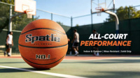 Ballon de basketball en cuir PU Spatle, tailles 3, 5, 6, 7, logo personnalisé, vente en gros, directement de l'usine, pour entraînement et matchs