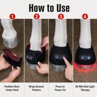Enveloppe de thérapie par lumière infrarouge rouge rechargeable pour sabots équins 660nm 850nm, soulagement de la douleur chez le cheval, thérapie par lumière rouge