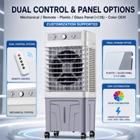 Refroidisseur d'air domestique à économie d'énergie, réservoir d'eau 45L, 100W, refroidissement par évaporation, sur pied, OEM ODM CE CB, vente en gros en vrac, type tour
