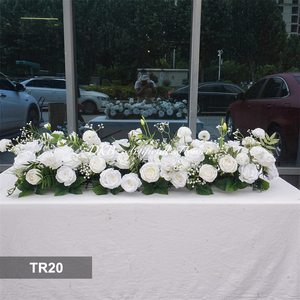 DKB Artificial Flowers Decor Wedding Decoration & Supplies High End White Rose Flower Runner for Wedding Aisle Back School Event - Product Image 3