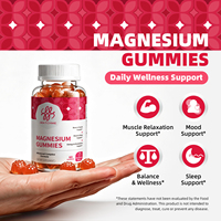 Gummies de magnésium en marque blanche OEM, complexe 170 mg (citrate, glycinate, oxyde), 60 unités, complément pour adultes