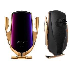 Hotsale <span class=keywords><strong>Clip</strong></span> magique R1 support de voiture chargeur sans fil infrarouge détection intelligente Navigation support de téléphone charge sans fil - Product Image 4