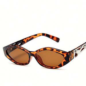 Gafas de Sol Unisex con Decoración de Pantera, Montura Pequeña, Estilo Vintage, Protección UV400, Gafas de Sol de Ojo de Gato Irregulares para Mujer, Gran Venta 2025 - Product Image 3