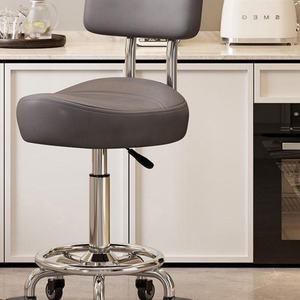 2025 New Saddle ChairBarber Shop Fashion Chair Movable With Backrest Beauty <b>Salon</b>, Bar Bar - Product Image 2