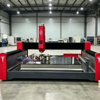 Centro de Mecanizado CNC para Vidrio y Piedra de 2500x2500mm, 5 Ejes, Automático, para Fresado, Perforación, Pulido y Tallado